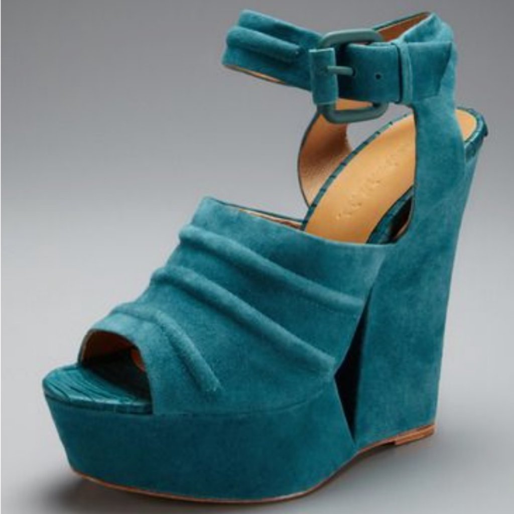 L.A.M.B. High Heel Wedge Sandals Adorable - Lamb